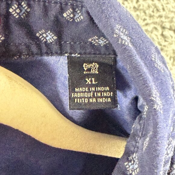 Scotch & Soda Button-Up Shirt Mens‎ Size XL Blue Geo Print Long Sleeve Cotton - Picture 10 of 15